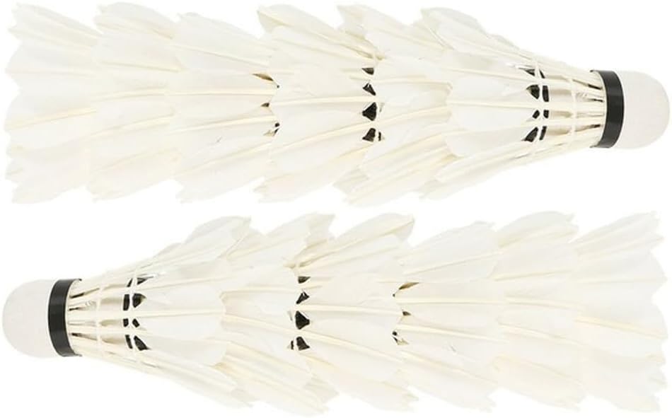 Badminton Balls White Durable Shuttlecock Training Cork Sports Game 12 Pcs
