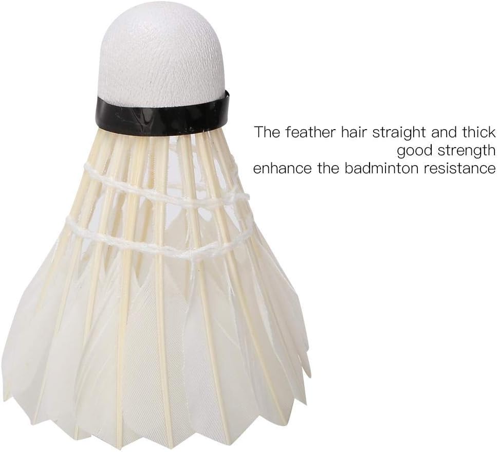 5PCS Feather Badminton Shuttlecocks Birdies, Faux Flying Stable Badminton Balls for Indoor and Outdoor Games Activity Training