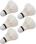5PCS Feather Badminton Shuttlecocks Birdies, Faux Flying Stable Badminton Balls for Indoor and Outdoor Games Activity Training