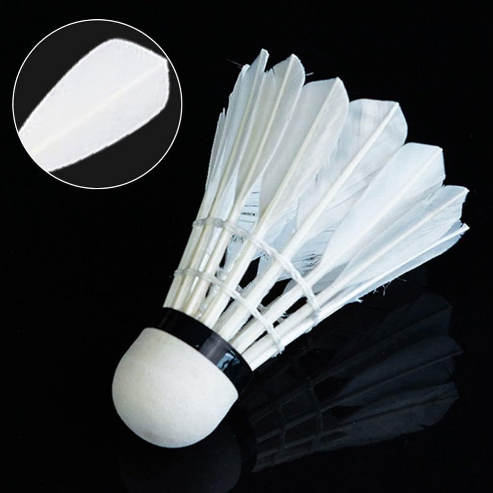 Badminton Balls White Durable Shuttlecock Training Cork Sports Game 12 Pcs