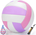 Volleyball Soft Beach Volleyball - Official Size for School, Indoor, Outdoor and Play Game Gym Workout - Play for Girls, Adults and Family.