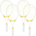 4 Pcs Tennis Rackets for Adults Recreational 4 Players 27 Inch Tennis Racquets Lightweight Tennis Rackets Bulk for Women Men Tennis Training and Beginners with Overgrips and Carry Bag
