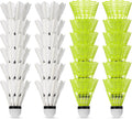 24 Pack Badminton Shuttlecocks Badminton Birdies Plastic Training Balls with Storage Tube for Indoor Outdoor Sports