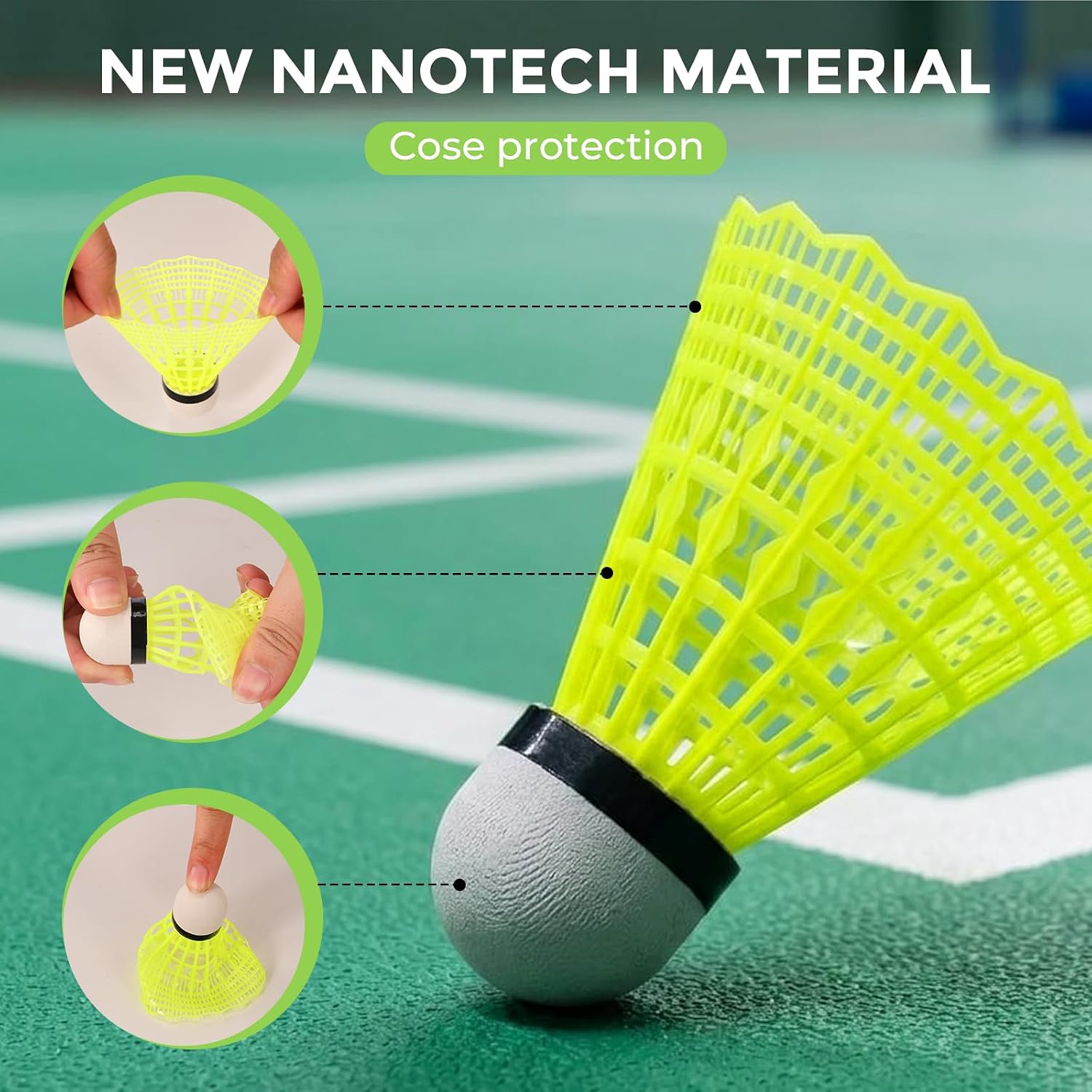 Badminton Birdies–24 Pack Nylon Shuttlecocks for Outdoor & Indoor Play,Durable Badminton Shuttlecocks with High Stability,Ideal for Softball/Baseball Batting Training,Backyard Fun and Practice Matches