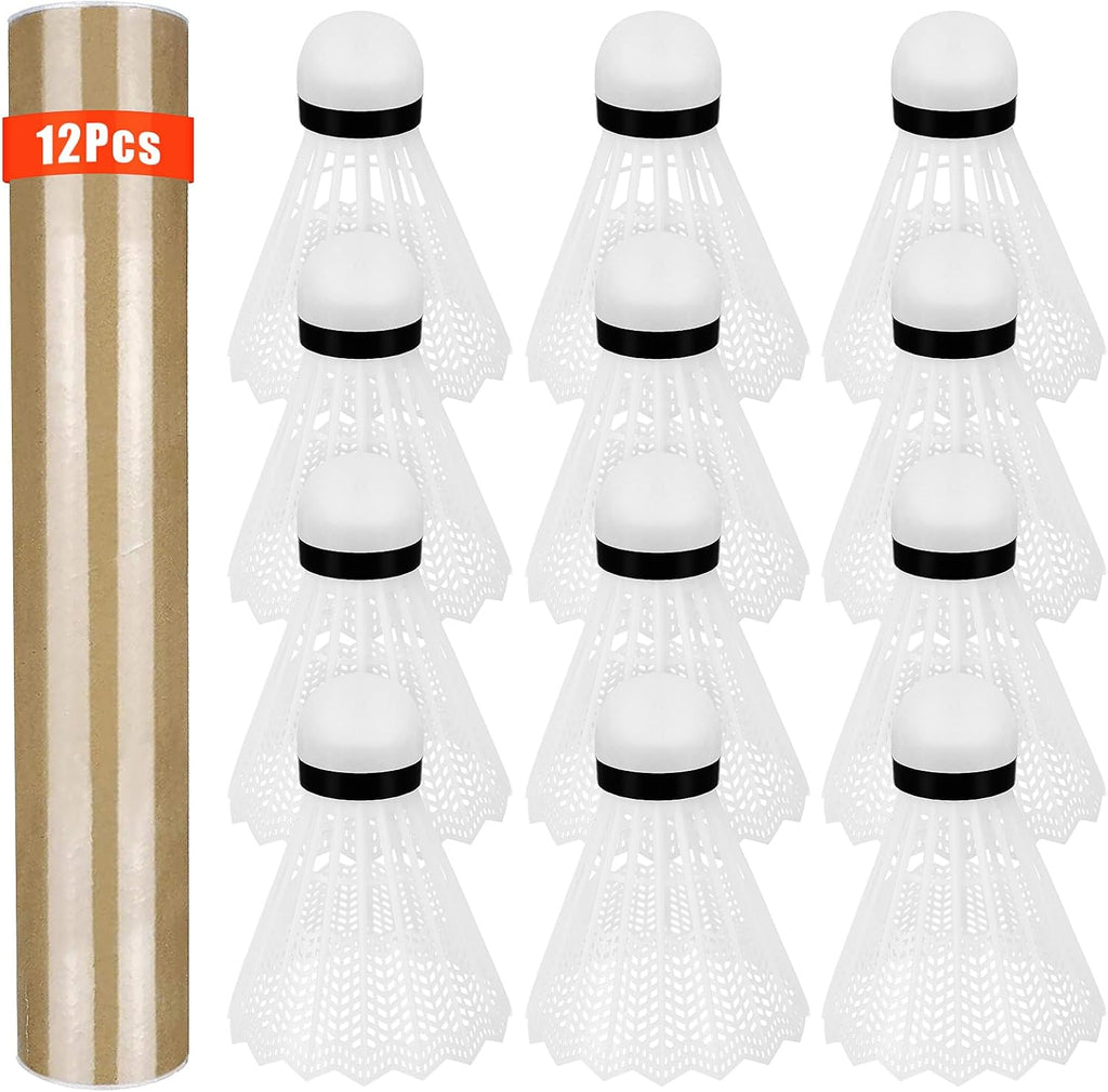 12 Pcs Badminton Shuttlecocks Badminton Birdie, Indoor Outdoor Sport Ball Training Exercise Gym Fitness Game