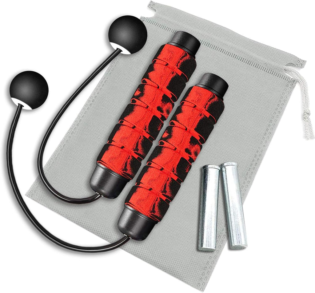 Weighted Cordless Jump Rope for Fitness[Suitable for Different Ages and Levels] Ropeless Jump Rope for Boxing MMA WOD Training,  Beachbody MBF,High Speed Rope Skipping for Narrow Space