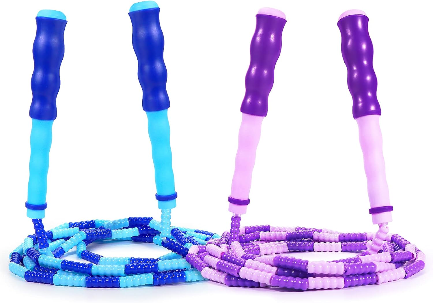 Jump Rope Kids-Soft Beaded Skipping Rope Adjustable Tangle-Free Segmented Jumping Rope for Children and Students