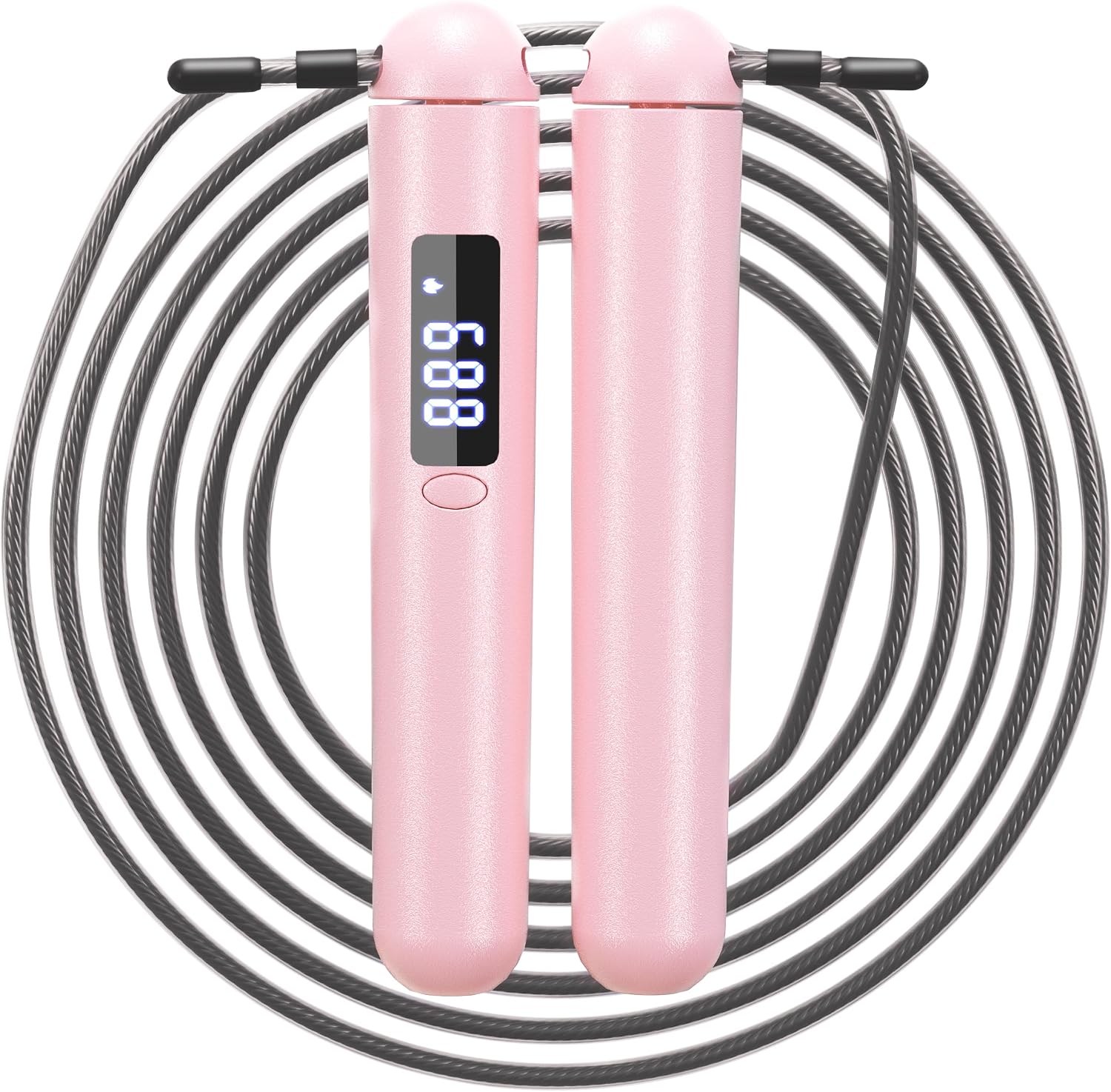 Smart Jump Rope for Women – Calorie Counter That Helps You Lose Weight | 4 Modes for Beginner to HIIT | Smooth Steel Wire, No Cutting, Type-C | Home & Cardio Workout