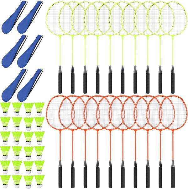 20/40 Pack Badminton Rackets Set with Shuttlecocks and Carrying Bags, Sturdy Lightweight Badminton Rackets Racquet for Adults Beginners Indoor Outdoor